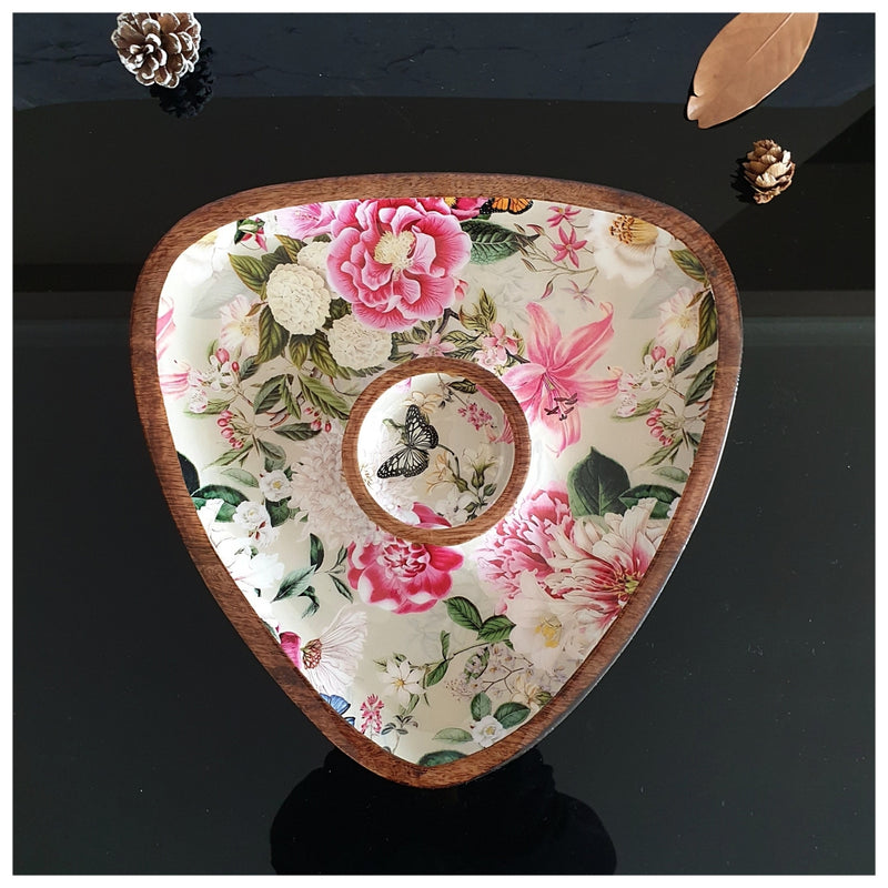 Triangle Dip Dish Platter - Alice in Wonderland (Beige)