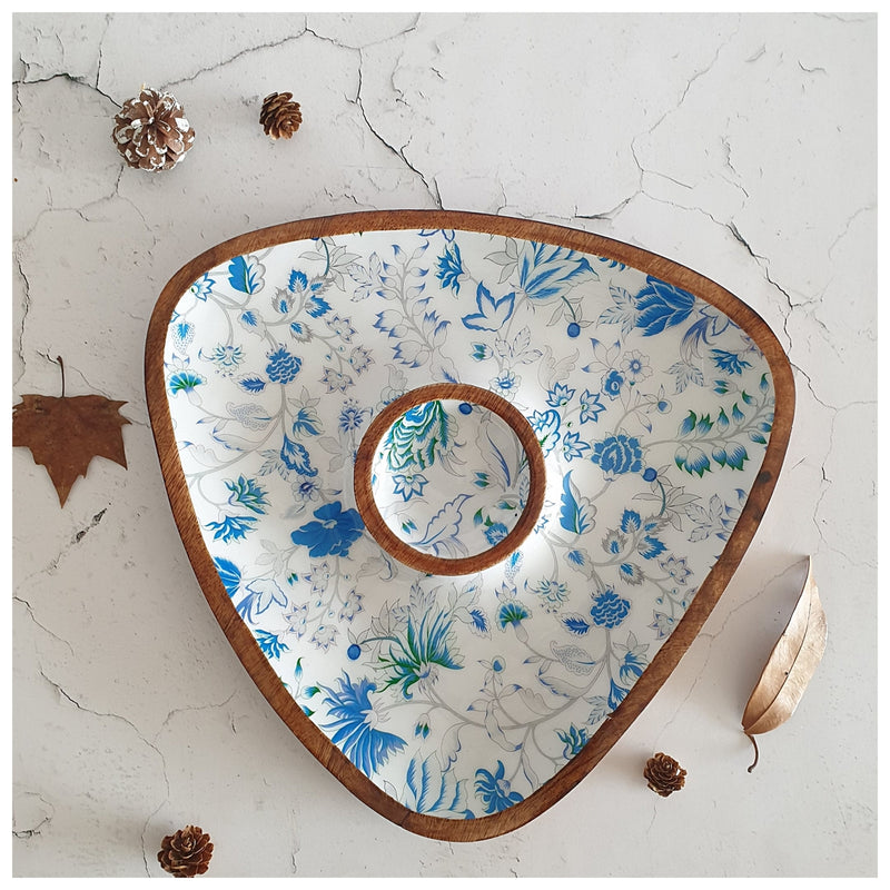 Triangle Dip Dish Platter - Caribbean Floral