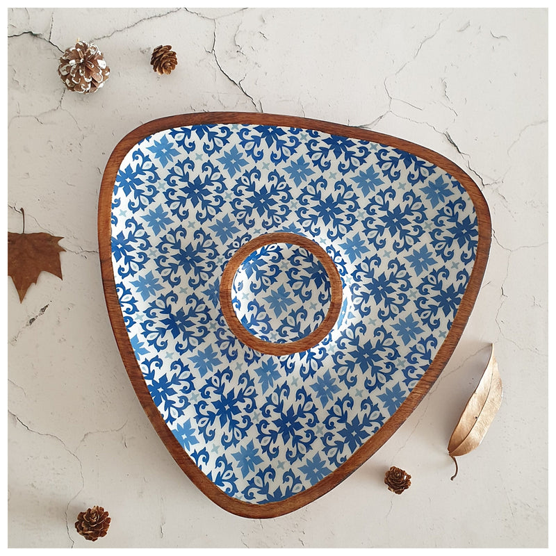 Triangle Dip Dish Platter - Moroccan Floret