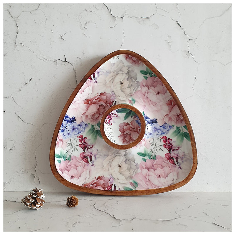 Triangle Dip Dish Platter - Fuschia