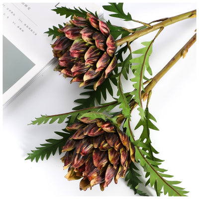 Flowers (Artificial) - Flocking Emperor Flower - Coffee