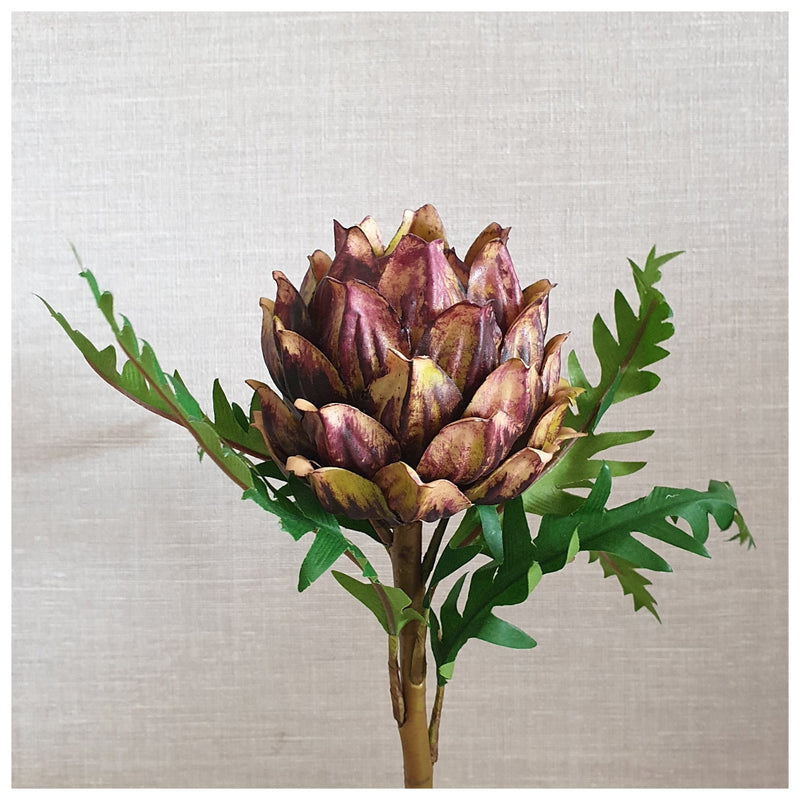 Flowers (Artificial) - Flocking Emperor Flower - Coffee