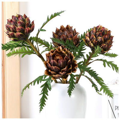 Flowers (Artificial) - Flocking Emperor Flower - Coffee