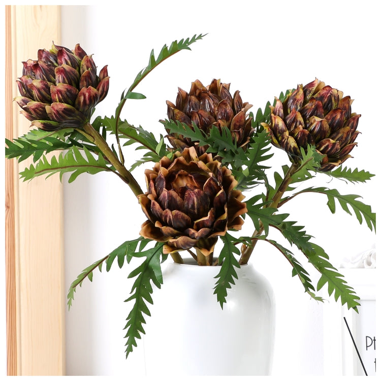 Flowers (Artificial) - Flocking Emperor Flower - Coffee