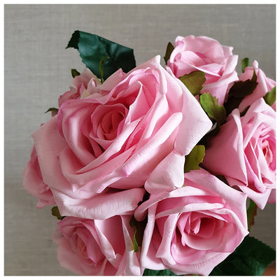 Flowers (Artificial) - Rose Bunch - Pink
