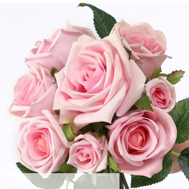 Flowers (Artificial) - Rose Bunch - Pink