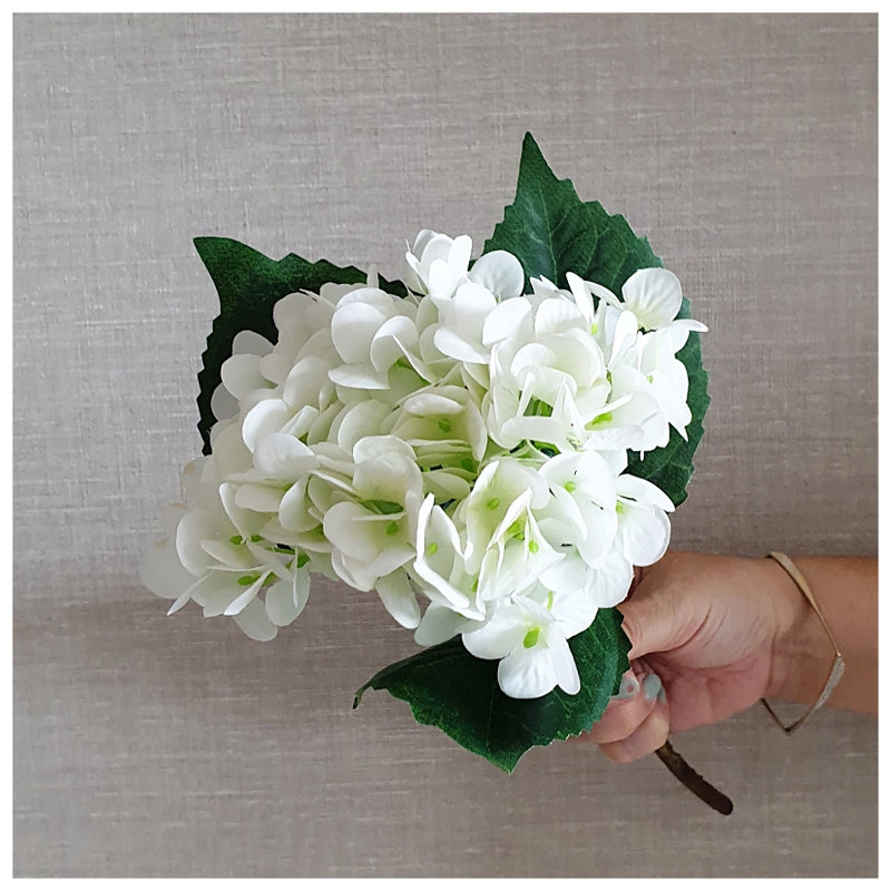 Flowers (Artificial) - Hydrangea - White