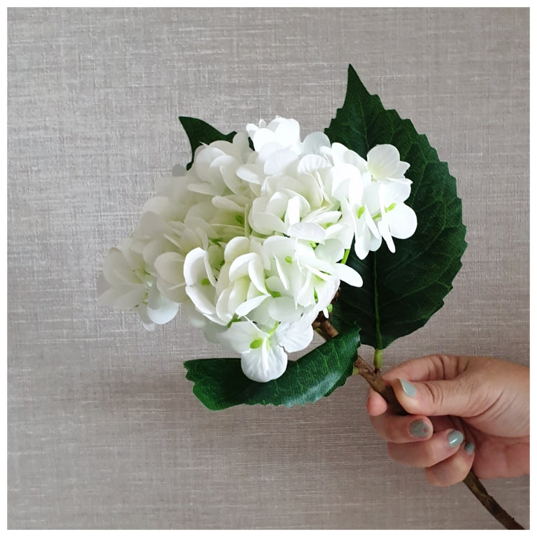 Flowers (Artificial) - Hydrangea - White