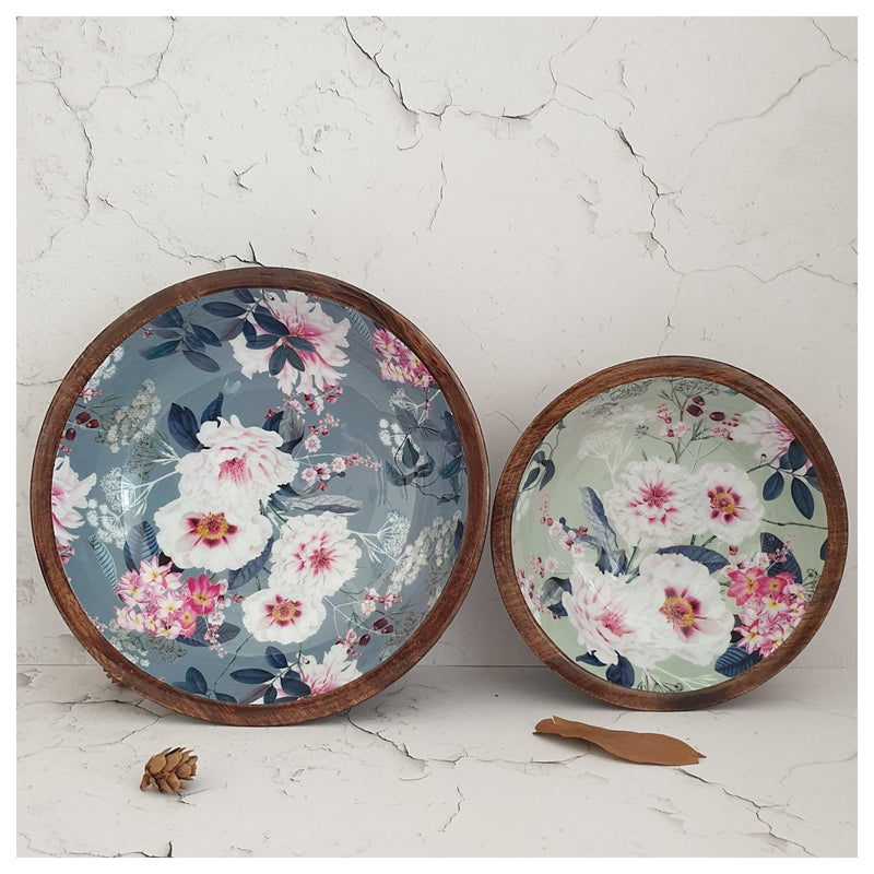 Wooden Multipurpose Bowls - Set of 2 - Desert Rose