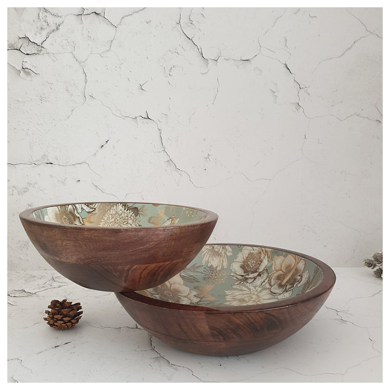 Wooden Multipurpose Bowls - Set of 2 - Summer Rain