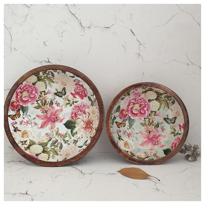 Wooden Multipurpose Bowls - Set of 2 - Alice in Wonderland