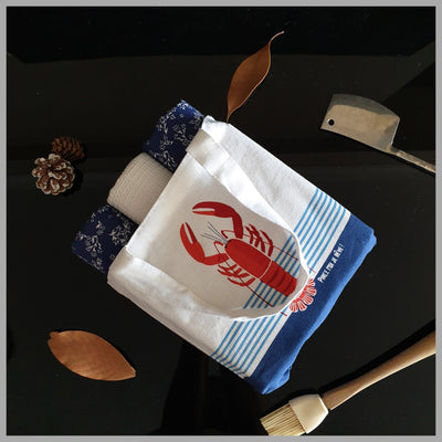 Kitchen Towels in a Bag (Set of 3) - Red Lobster