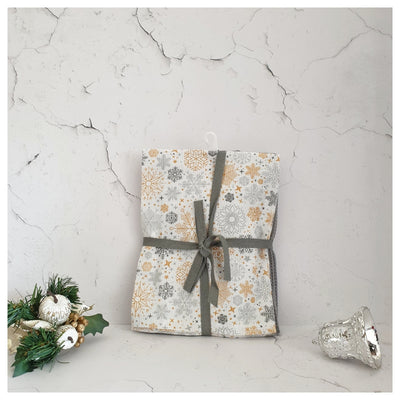 Kitchen Towels (Set of 3) - Christmas Sparkling Snowflakes