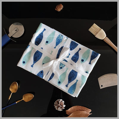 Kitchen Towels (Set of 3) - Fish & Chips