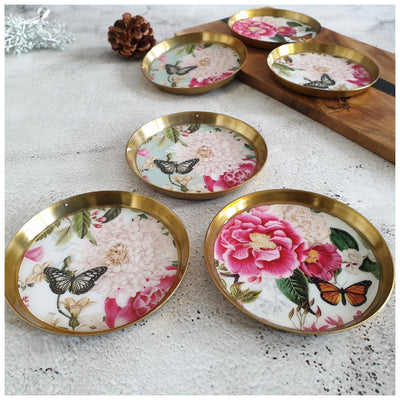 COASTERS, METAL (Set Of 6) - ALICE IN WONDERLAND COLLECTION