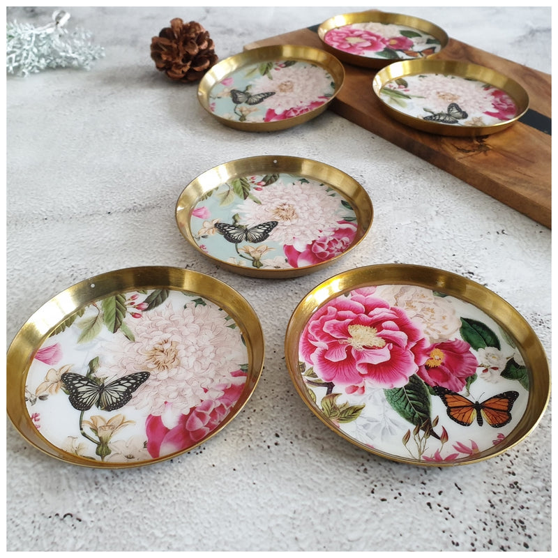 COASTERS, METAL (Set Of 6) - ALICE IN WONDERLAND COLLECTION