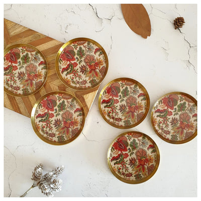 COASTERS, METAL (Set Of 6) - KALAMKARI