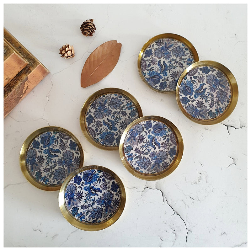 COASTERS, METAL (Set Of 6) - SAPPHIRE