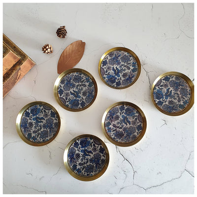 COASTERS, METAL (Set Of 6) - SAPPHIRE