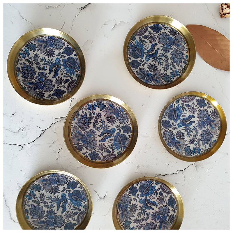 COASTERS, METAL (Set Of 6) - SAPPHIRE