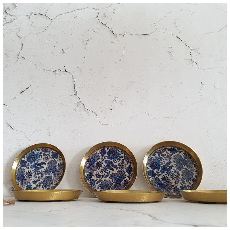 COASTERS, METAL (Set Of 6) - SAPPHIRE