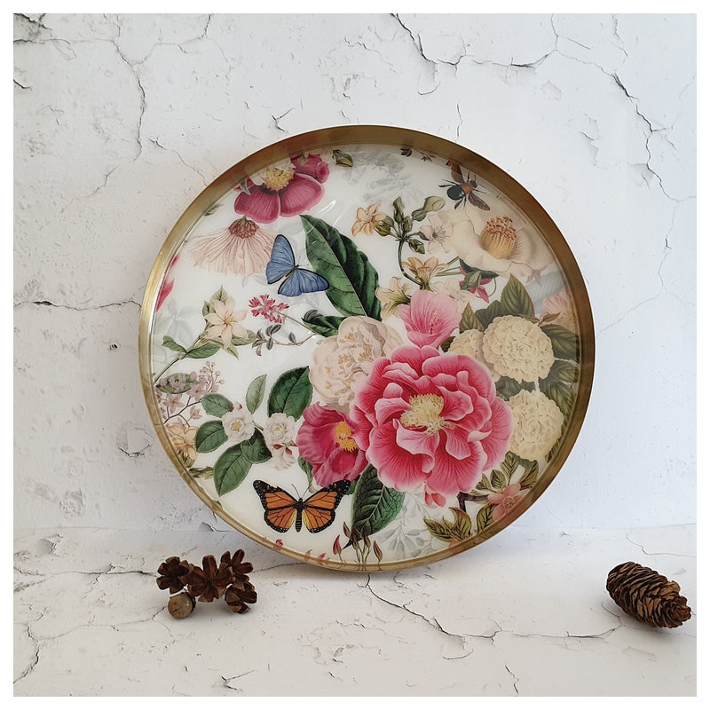 METAL PLATTER & TRAY - ROUND - ALICE IN WONDERLAND