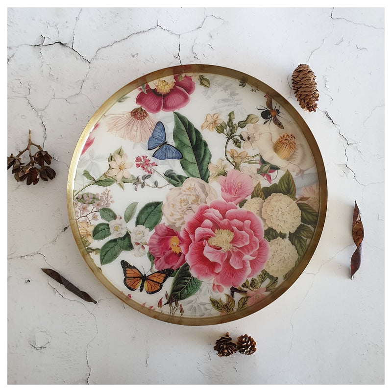 METAL PLATTER & TRAY - ROUND - ALICE IN WONDERLAND