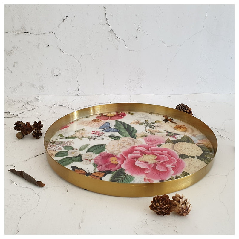 METAL PLATTER & TRAY - ROUND - ALICE IN WONDERLAND