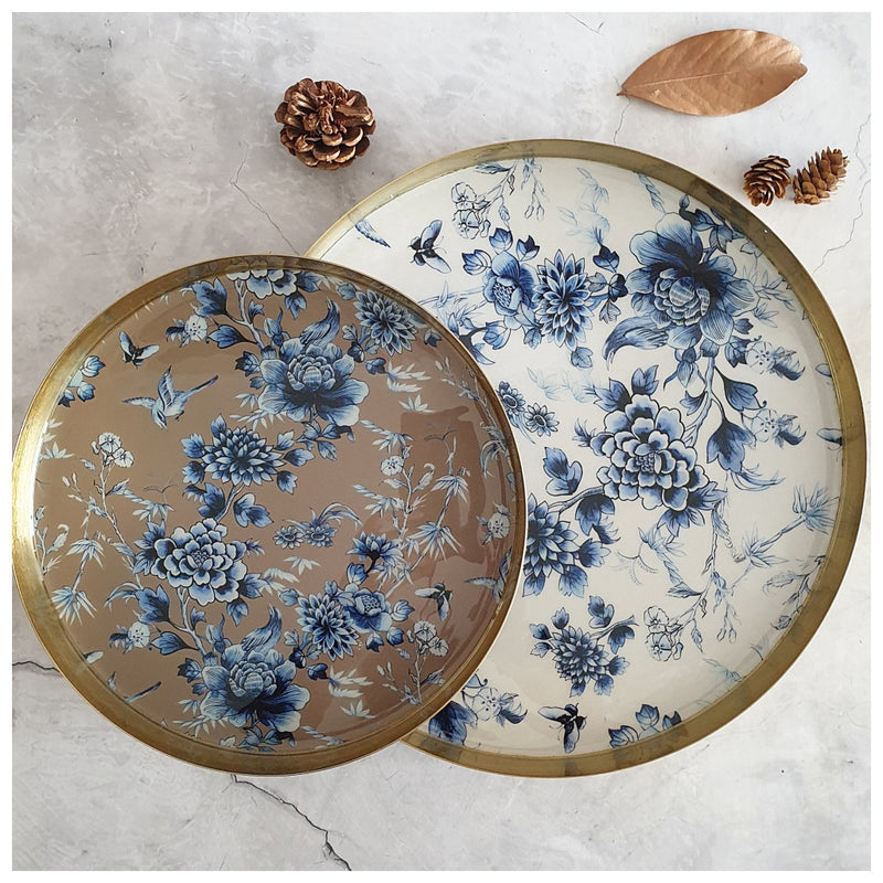 Metal Platter & Tray (Round, Set of 2) - Enchanted Forest