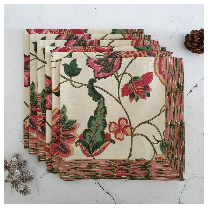 NAPKINS IN COTTON - HIBISCUS (Set of 6)