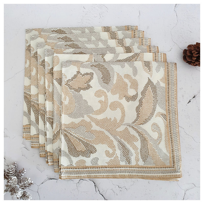 NAPKINS IN COTTON - GOLD DOT (Set of 6)