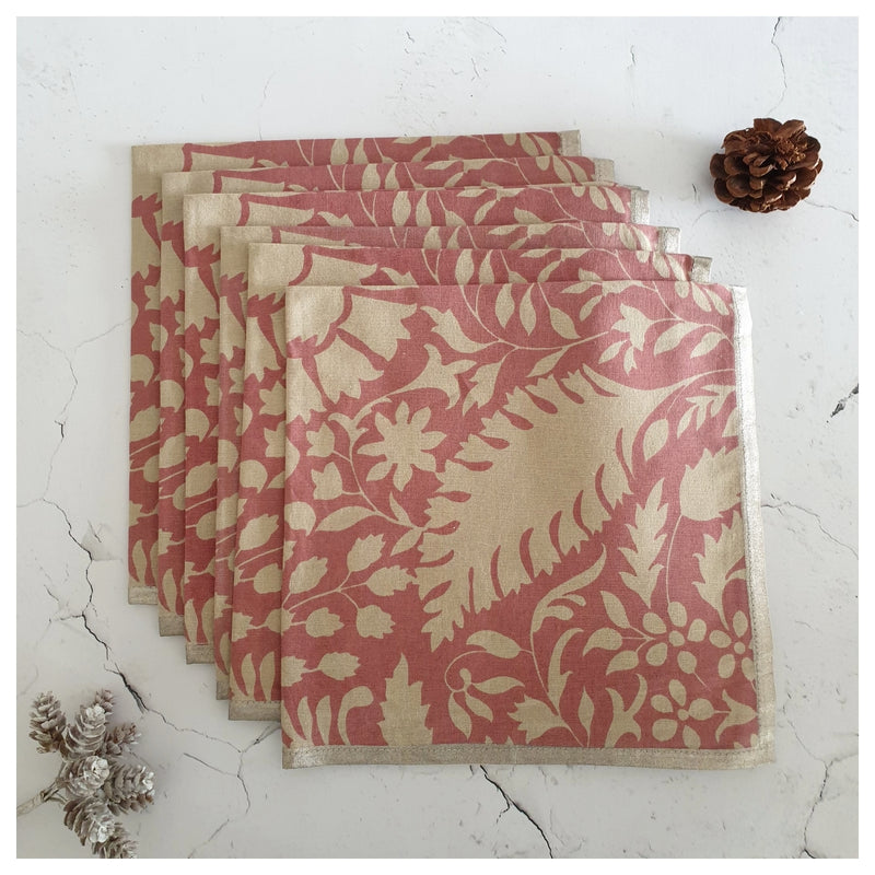 NAPKINS IN COTTON - PINK DUST MATTE (Set of 6)