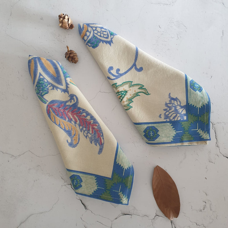 NAPKINS IN COTTON - BAHAMA BLUES (Set of 6)