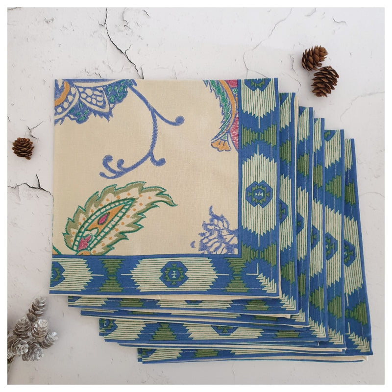 NAPKINS IN COTTON - WILD BLUE YONDER (Set of 6)