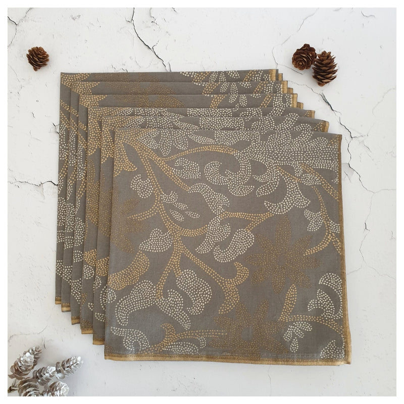 NAPKINS IN COTTON - GOLDEN ERA (Set of 6)