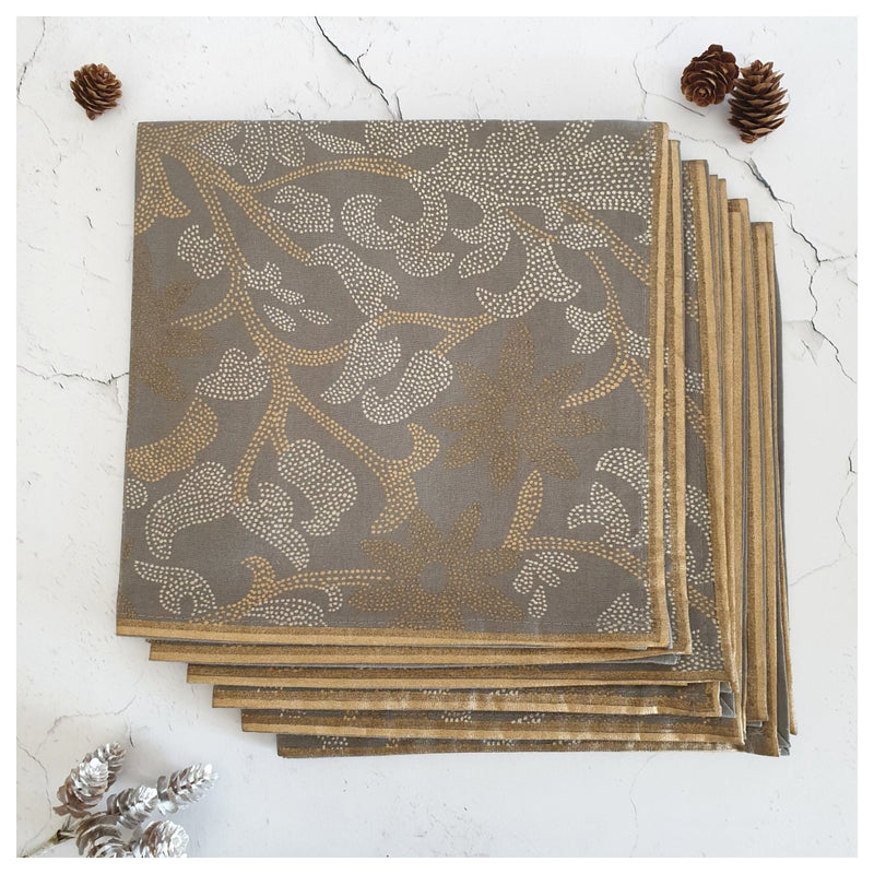 NAPKINS IN COTTON - GOLDEN ERA (Set of 6)