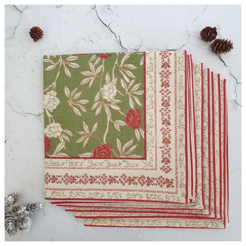 NAPKINS IN COTTON - MARSALA (Set of 6)