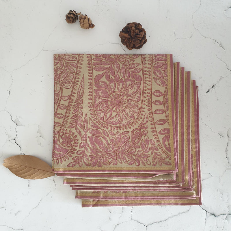 NAPKINS IN COTTON - INDIAN ART (Set of 6)
