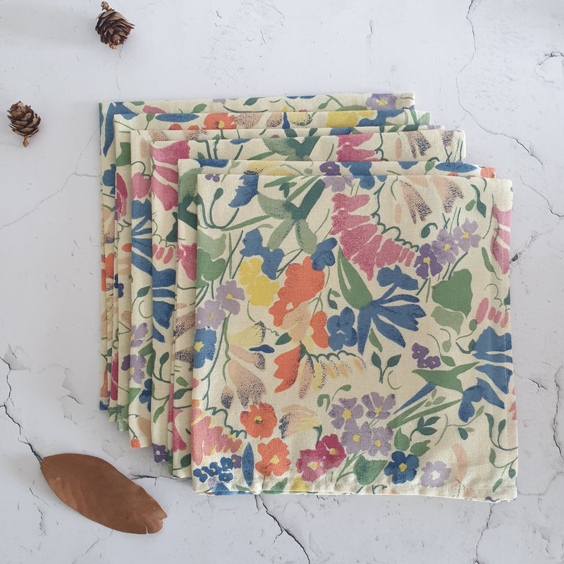 NAPKINS IN COTTON - FAIRY GARDEN (Set of 6)