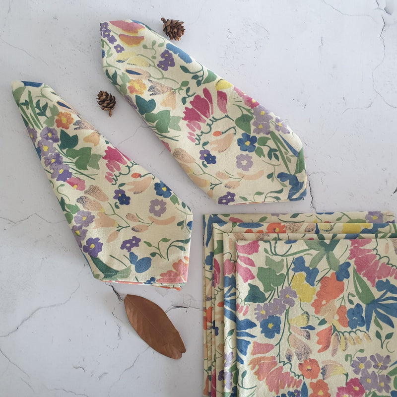 NAPKINS IN COTTON - FAIRY GARDEN (Set of 6)