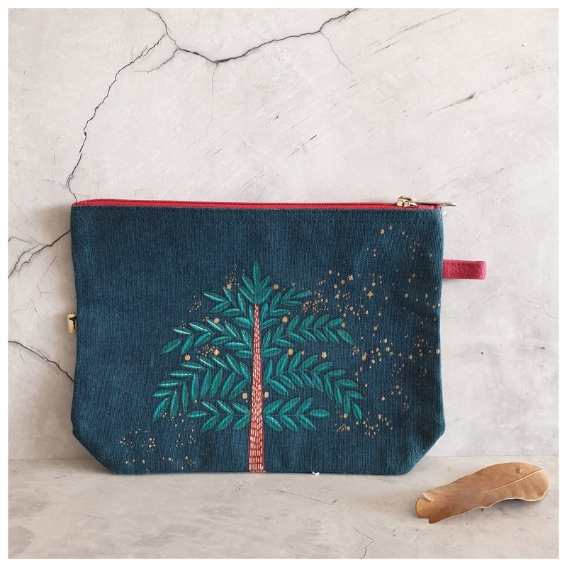 Cosmetic/Travel Pouch - Blue Tree