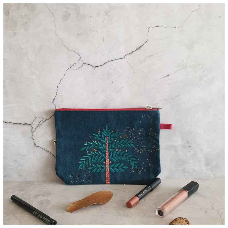 Cosmetic/Travel Pouch - Blue Tree