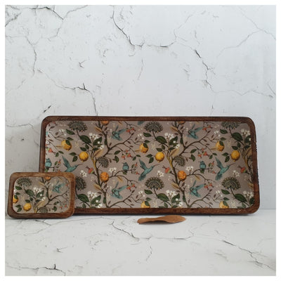 RECTANGLE PLATTER WITHOUT BOWL - HUMMING BIRD