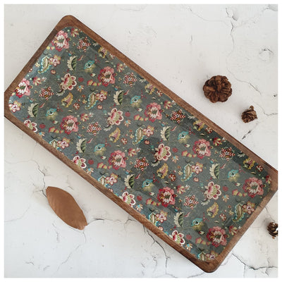 RECTANGLE PLATTER WITH BOWL - EARTHY MEADOW