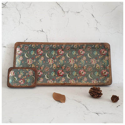 RECTANGLE PLATTER WITH BOWL - EARTHY MEADOW