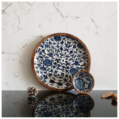 PLATTER - ROUND - INDIGO BLUE