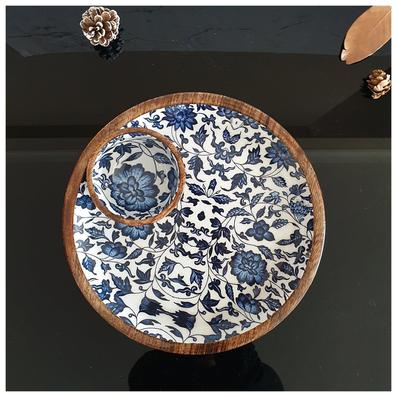 PLATTER - ROUND - INDIGO BLUE