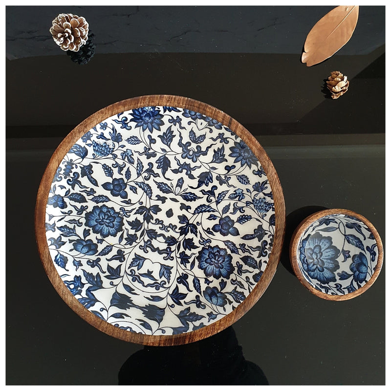 PLATTER - ROUND - INDIGO BLUE