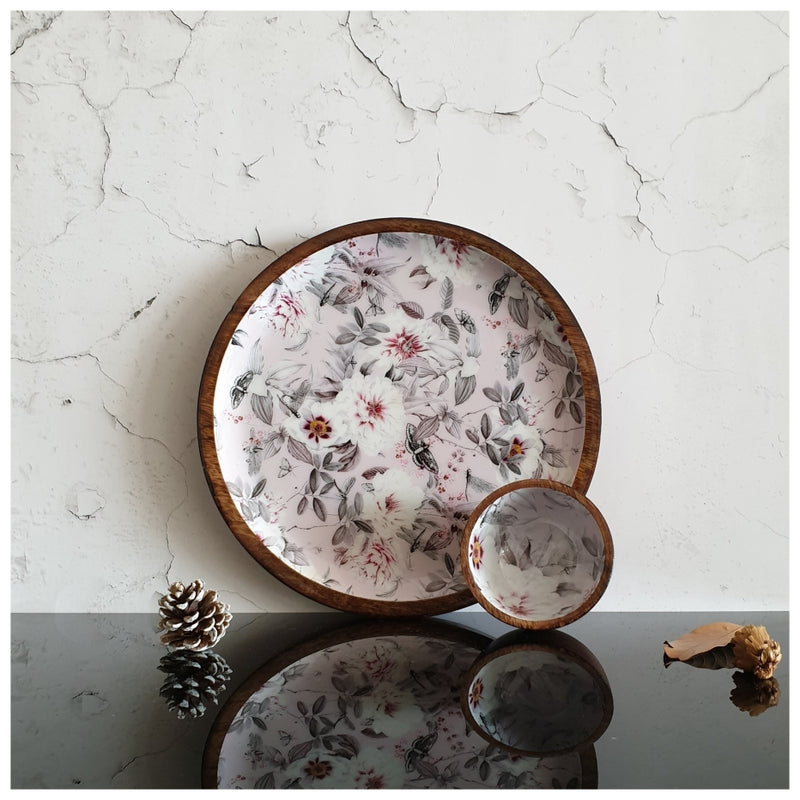 PLATTER - ROUND - FLORAL SERENITY
