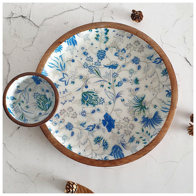 PLATTER - ROUND - CARIBBEAN FLORAL